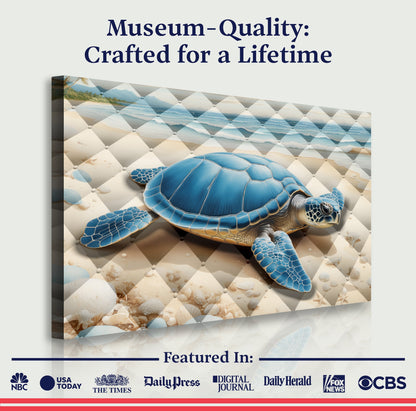 Museum-quality canvas detail, 3D Coastal Wall Art V canvas by Tailored Canvases