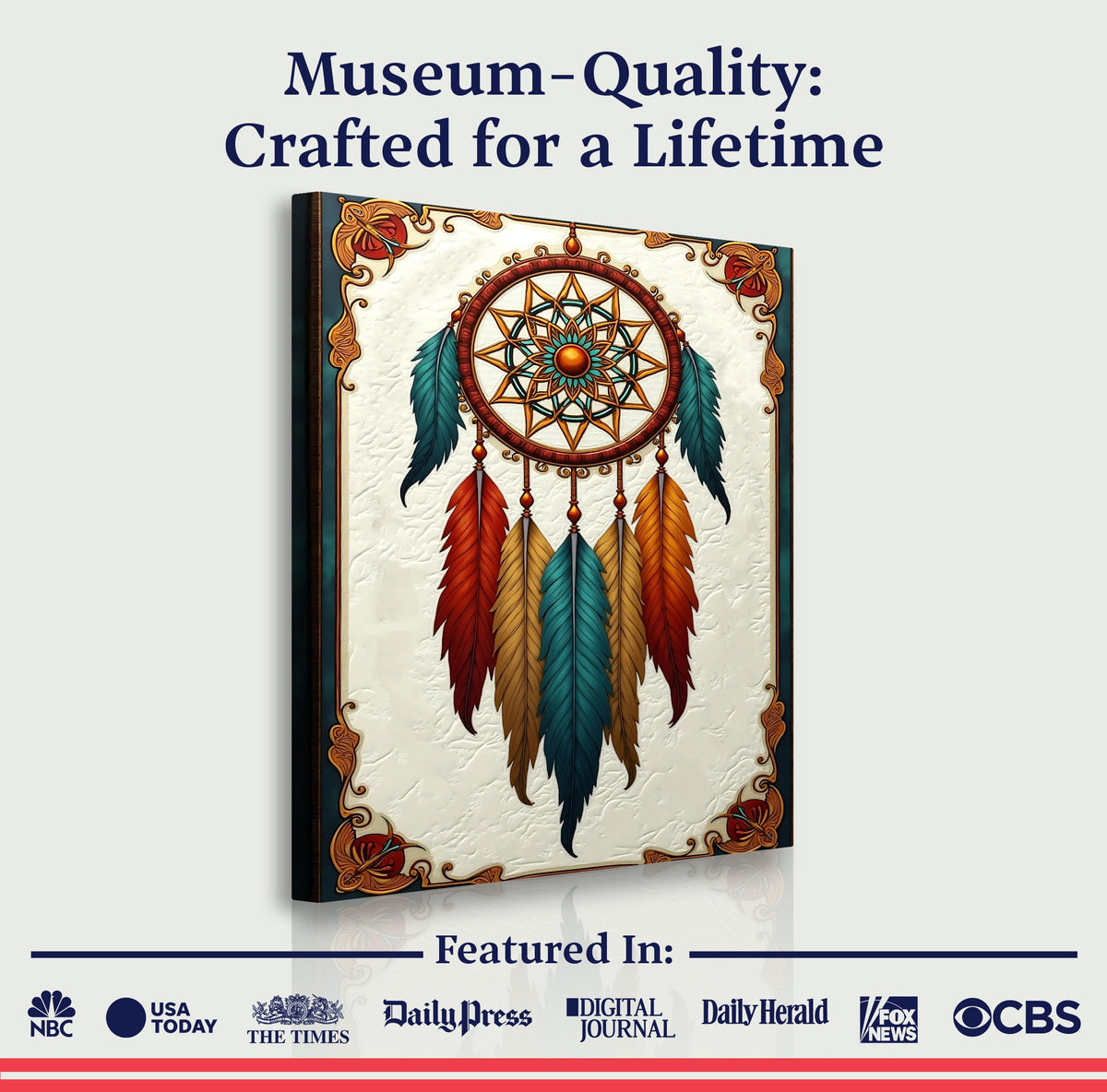 Museum-quality canvas detail, 3D Whispering Feathers Wall Art V canvas by Tailored Canvases