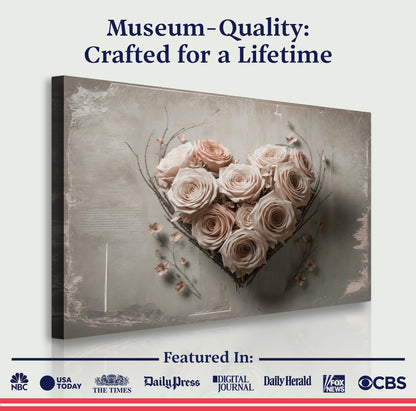 Floral Heart Wall Art by Tailored Canvases