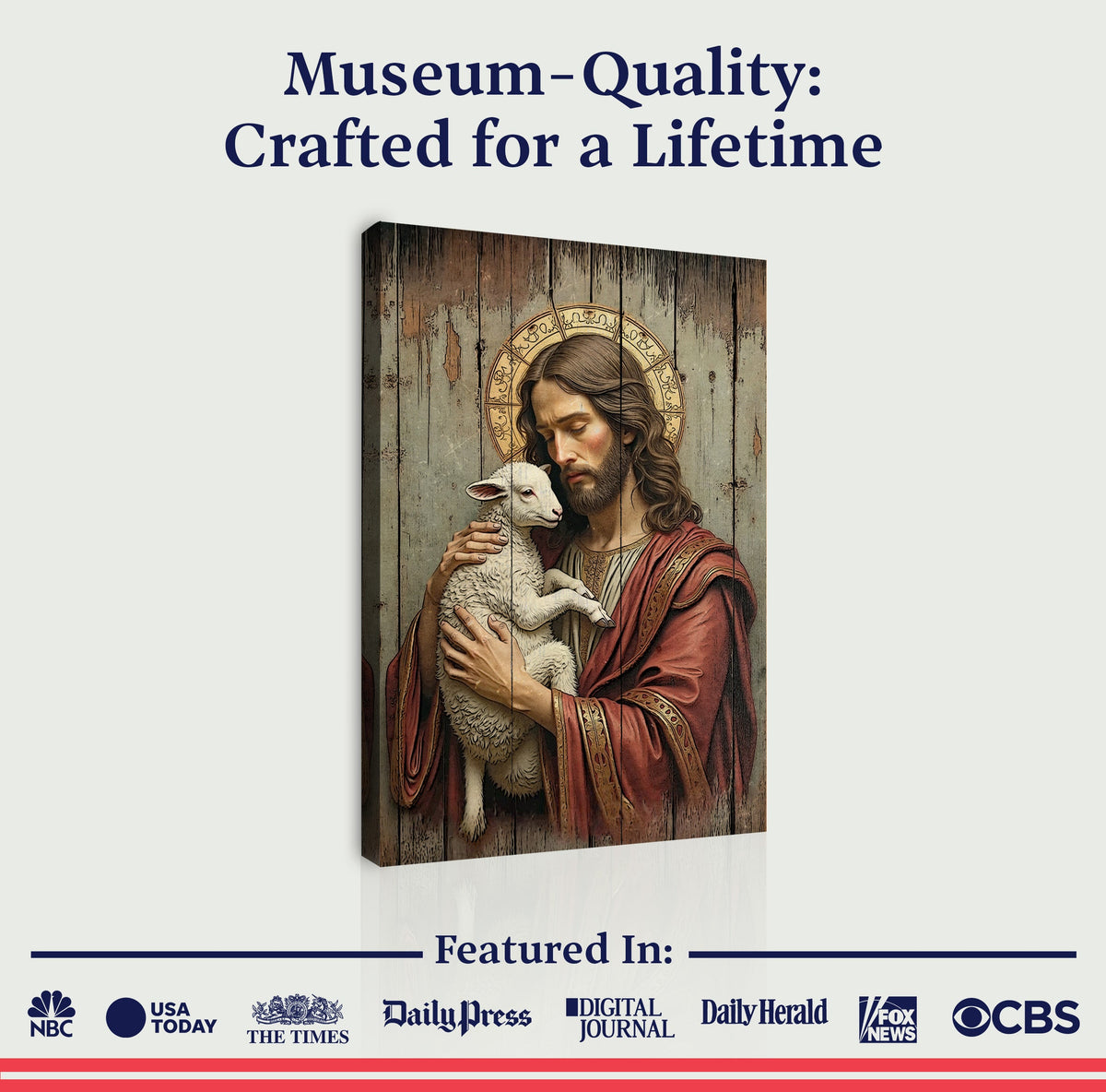 Jesus The Good Shepherd Wall Art by Tailored Canvases
