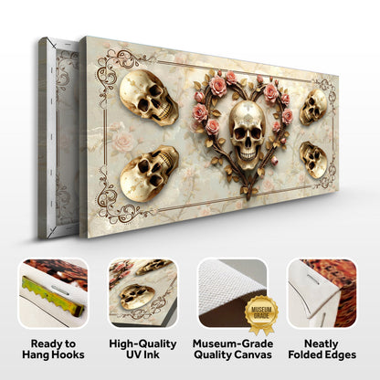 3D Vintage Skull Wall Art canvas by Tailored Canvases, view 2