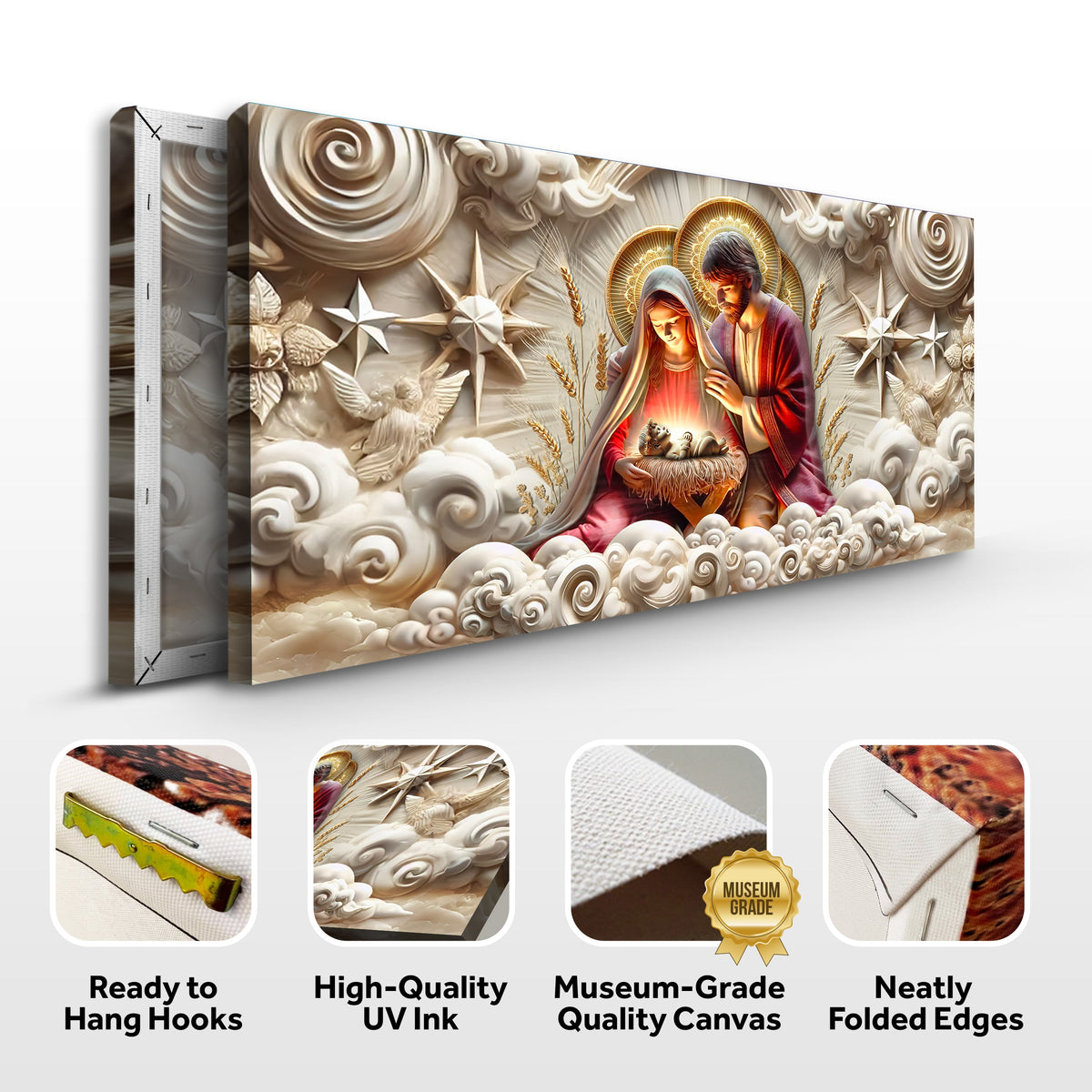 3D Faith Wall Art canvas by Tailored Canvases, view 2