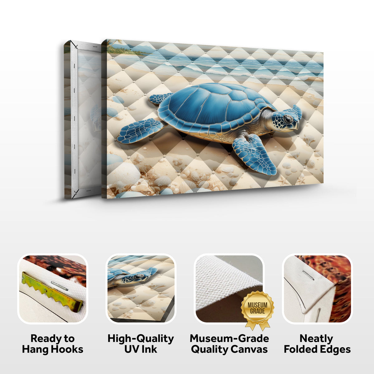 3D Coastal Wall Art V canvas by Tailored Canvases, view 4