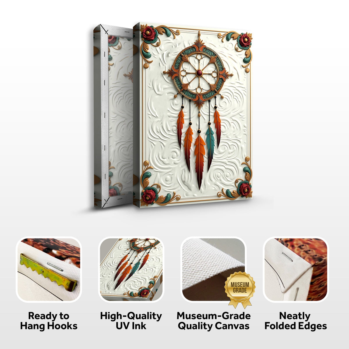3D Whispering Feathers Wall Art III canvas by Tailored Canvases