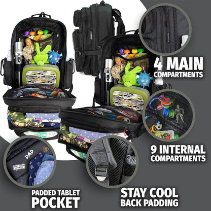 JUG 30L Dad Diaper Bag Backpack - Black by Active Doodie Gear­®