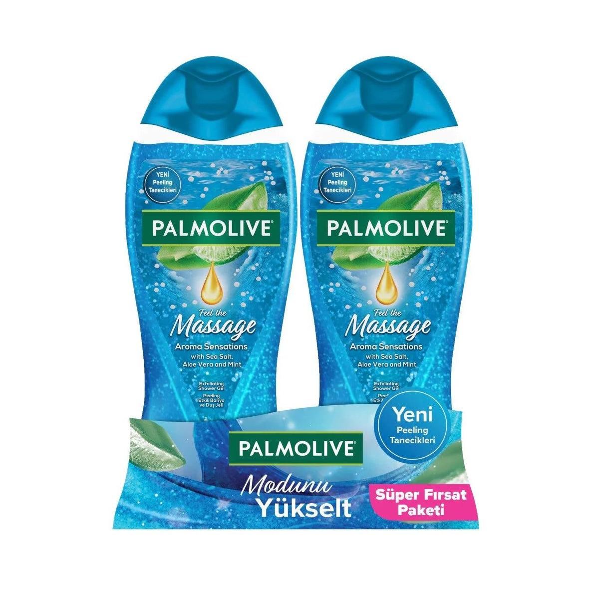 Palmolive Feel The Massage Exfoliating Shower Gel Duo 2x500ml by Beauty Care Bag