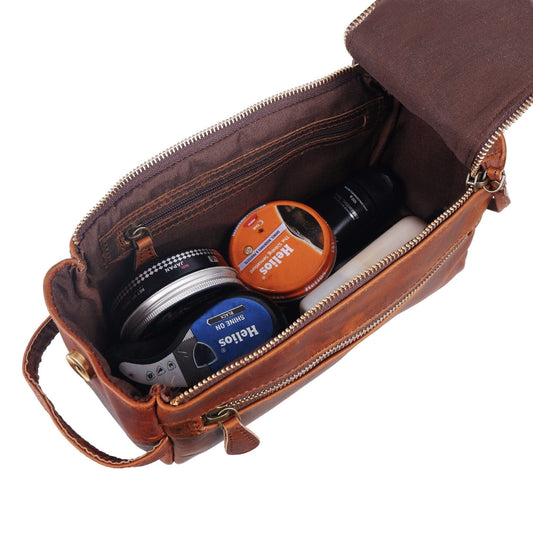 The Reuben Travel Dopp Kit by Classy Leather Bags