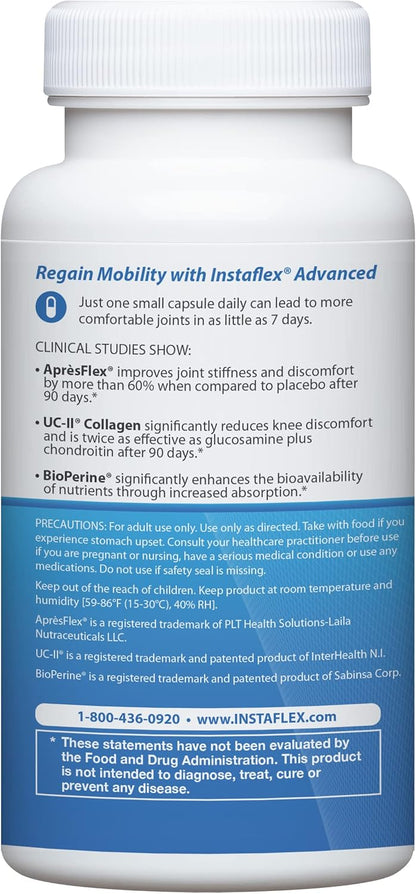 Instaflex Advanced Joint Support Nutritional Supplement Capsule with Doctor Formulated Joint Relief Supplement, Featuring UC-II Collagen & 5 Other Joint Discomfort Fighting Ingredients, 60 Ct by Shahmori