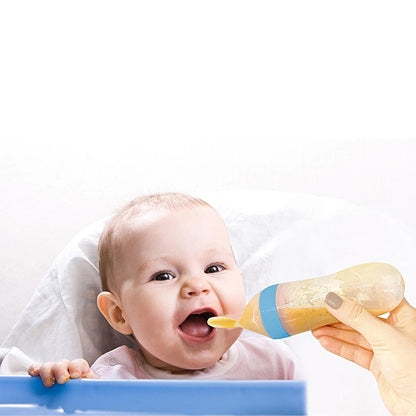 Babyjem Baby Squeeze Spoon - BPA-Free, One-Handed Feeding, Silicone Baby Feeding Utensils, Baby Feeding Accessories, Baby Feeding Spoon by Beauty Care Bag