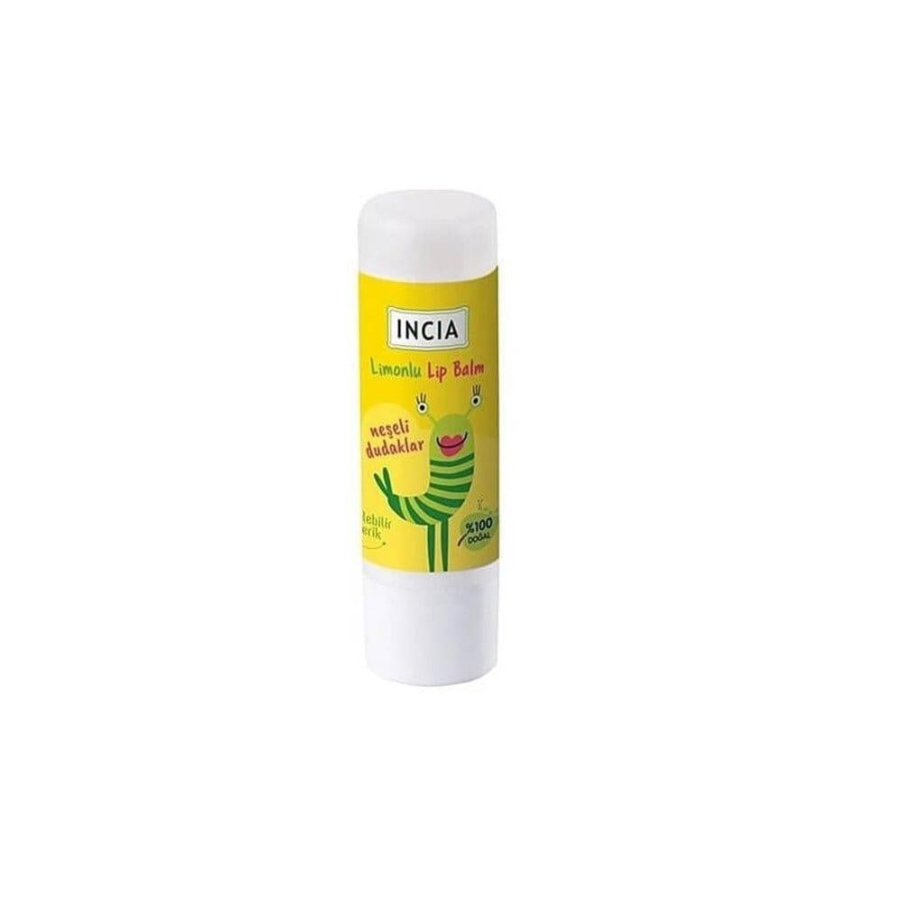 Incia Natural Kids Lip Balm with Bergamot & Lemon - 100% Chemical-Free, Nourishing Shea Butter, Portable 6g by Beauty Care Bag