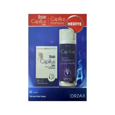 Orzax Ocean Capillus Men Hair Growth Supplement for Men's Hair Loss Treatment - 60 Tablets with Shampoo Gift by Beauty Care Bag