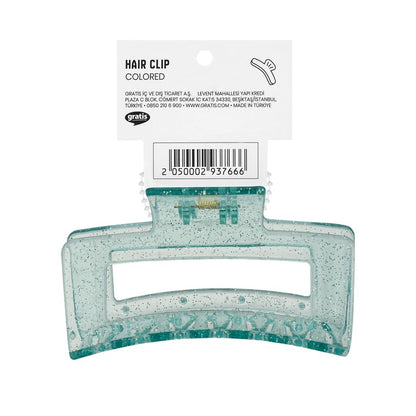 Eklips Rectangular Claw Clip Glittery Green Hair Accessory by Beauty Care Bag