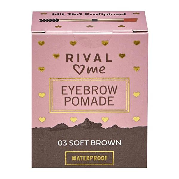 Rival Loves Me Waterproof Eyebrow Pomade with Professional Brush - Long Lasting Ka_ Pomadõ for Defined Brows by Beauty Care Bag