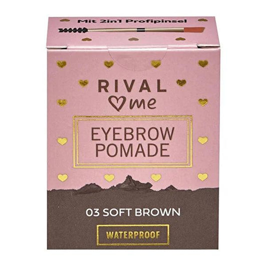Rival Loves Me Waterproof Eyebrow Pomade with Professional Brush - Long Lasting Ka_ Pomadõ for Defined Brows by Beauty Care Bag