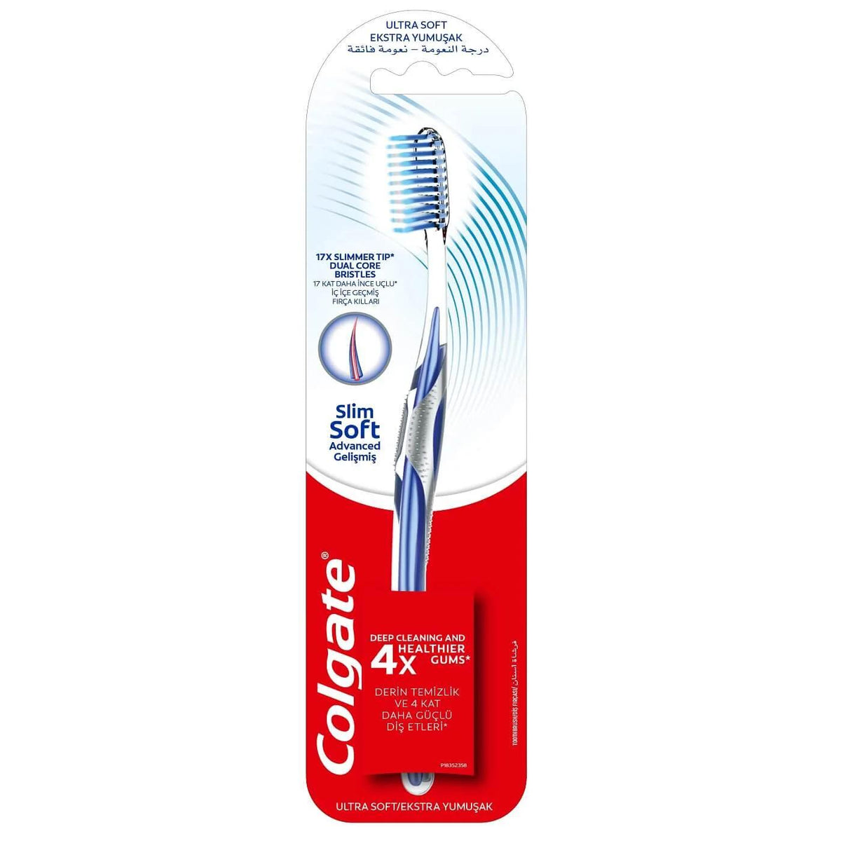 Colgate Micro Fine Advance Toothbrush for Deep Clean 1 Count by Beauty Care Bag