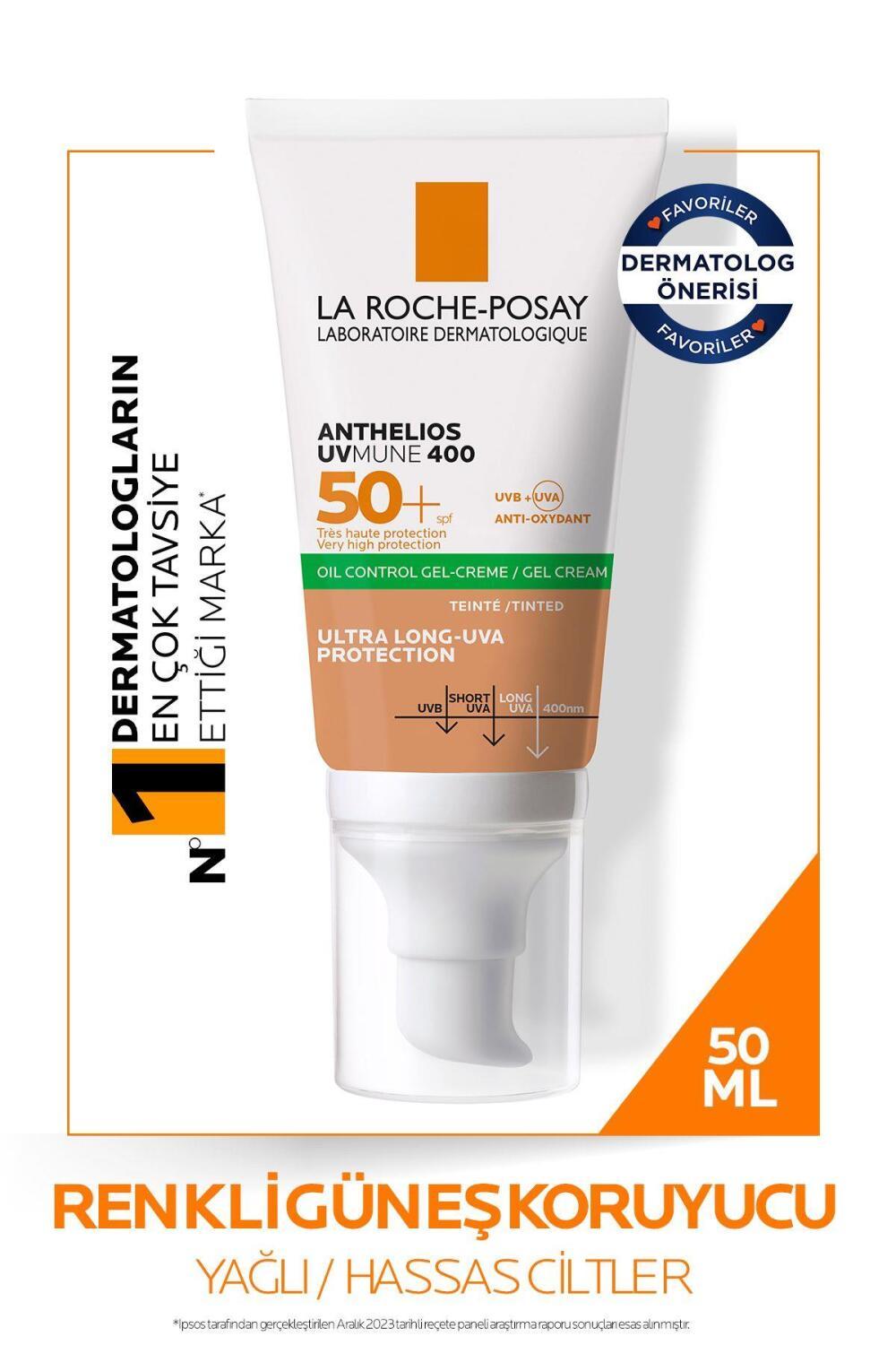 La Roche-Posay Tinted Sunscreen Gel-Cream SPF 50+ - Oil Control, Matte Finish for Sensitive Skin by Beauty Care Bag