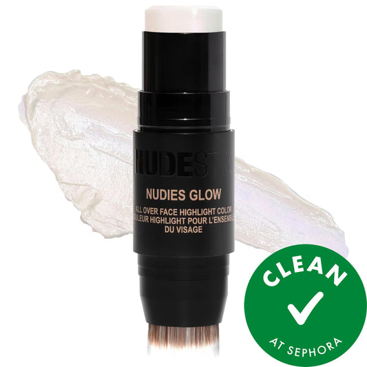 Nudies Glow: Enhance Your Natural Radiance with Vegan Cream Highlighter Stick - Dewy, Multi-Tasking, Cruelty-Free Makeup by Beauty Care Bag