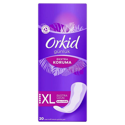 Orkid Extra Protection Extra Long Daily Panty Liners - 20 Count - Ultimate Odor Control, Absorbent, Breathable Feminine Hygiene Pads by Beauty Care Bag