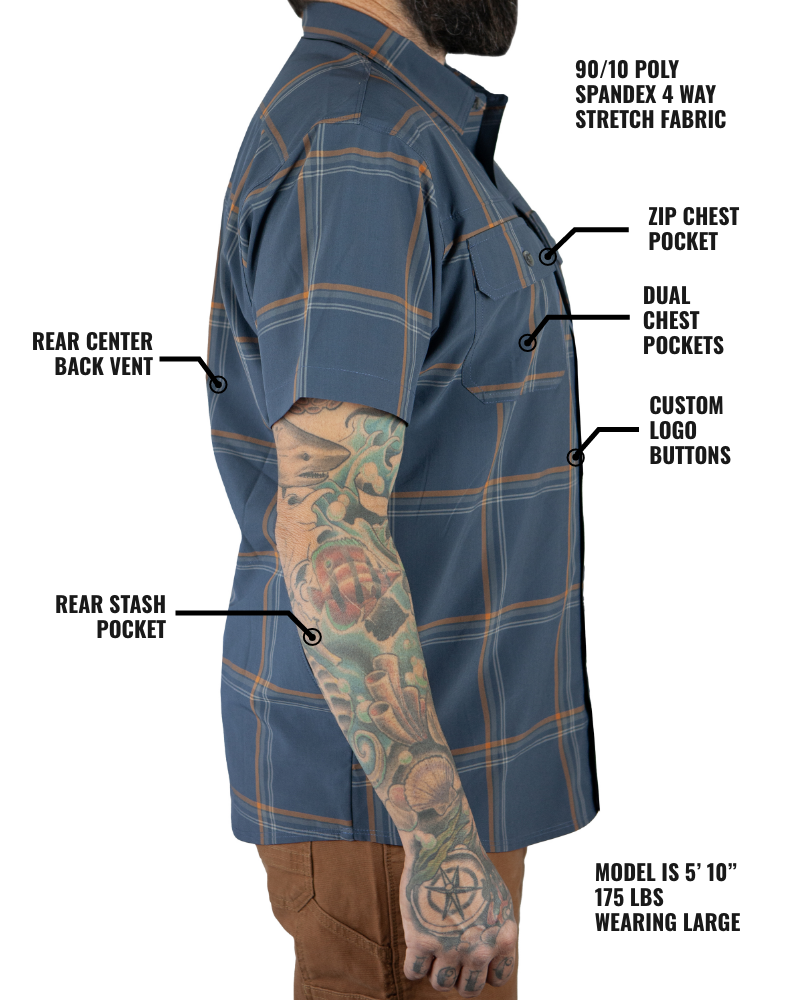 Jack Knife SS Shirt - Dk Gray Blue by Off The Grid Surplus
