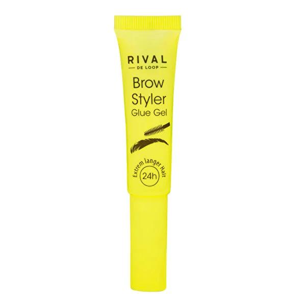Rival de Loop Extra Strong Hold Eyebrow Gel - 24 Hour Lasting Formula, Precise Brush Applicator by Beauty Care Bag