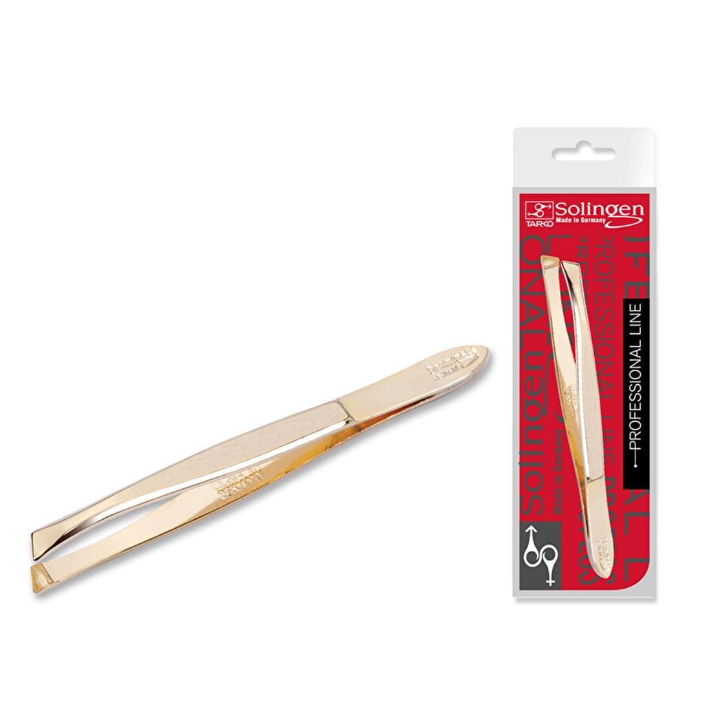 Solingen Slanted Tweezers for Precise Grooming by Beauty Care Bag