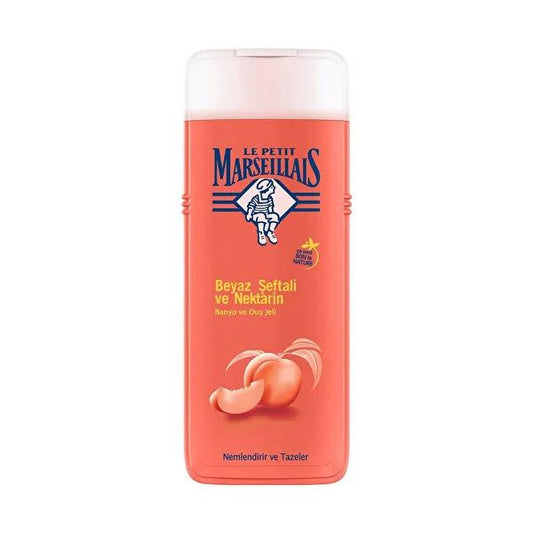 Le Petit Marseillais White Peach & Nectarine Shower Gel - Moisturizing & Gentle Cleansing Body Wash, 13.53 fl oz by Beauty Care Bag