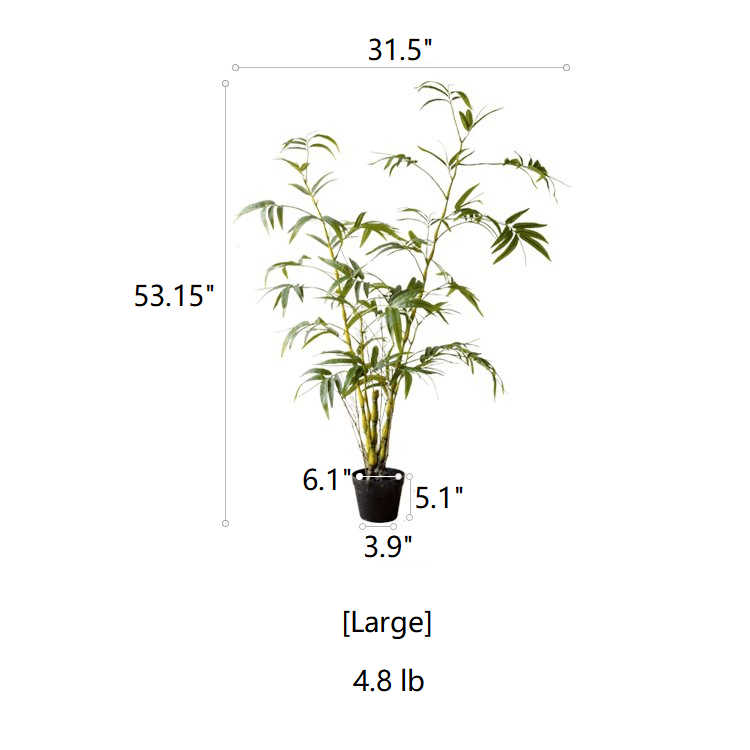 Artificial Bamboo Leaves in Pot by RusticReach