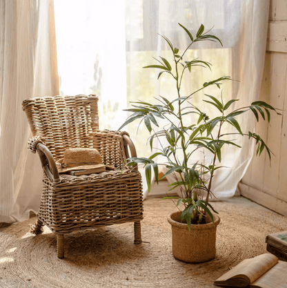 Artificial Bamboo Leaves in Pot by RusticReach