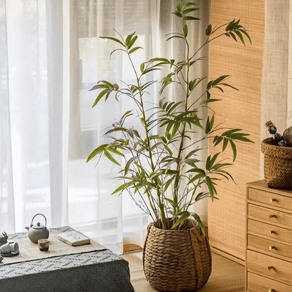Artificial Bamboo Leaves in Pot by RusticReach