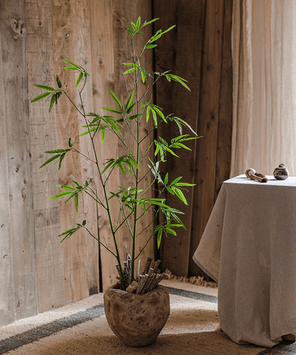 Artificial Bamboo Stem Faux Screen Plant Set of 10 by RusticReach