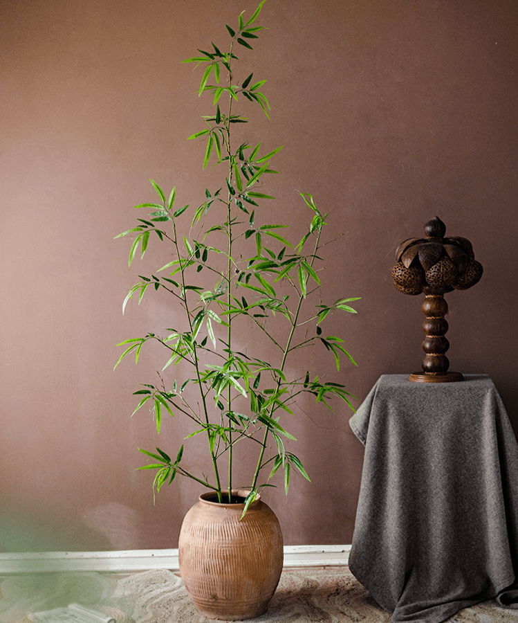 Artificial Bamboo Stem Faux Screen Plant Set of 10 by RusticReach