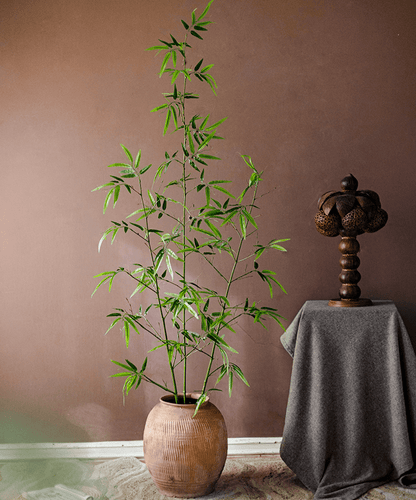 Artificial Bamboo Stem Faux Screen Plant Set of 10 by RusticReach