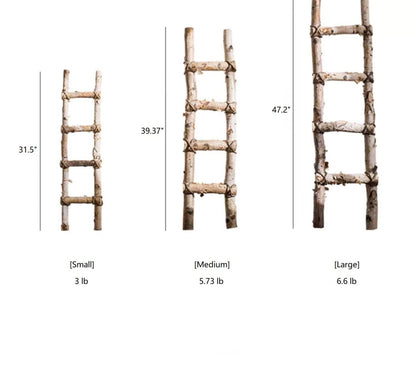 White Birch Wood Decorative Ladder by RusticReach