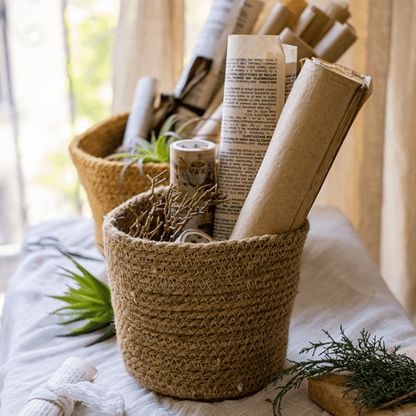Cotton Rope Woven Basket Desktop Organizer by RusticReach