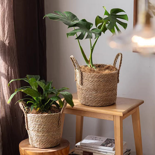 French Country Woven Planter Basket by RusticReach
