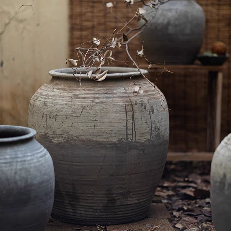Large Antique Ceramic Pot by RusticReach