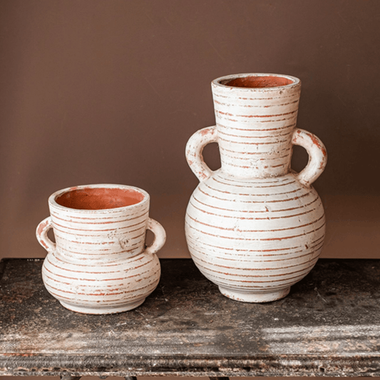 Terracotta Planter Vase with Handles by RusticReach