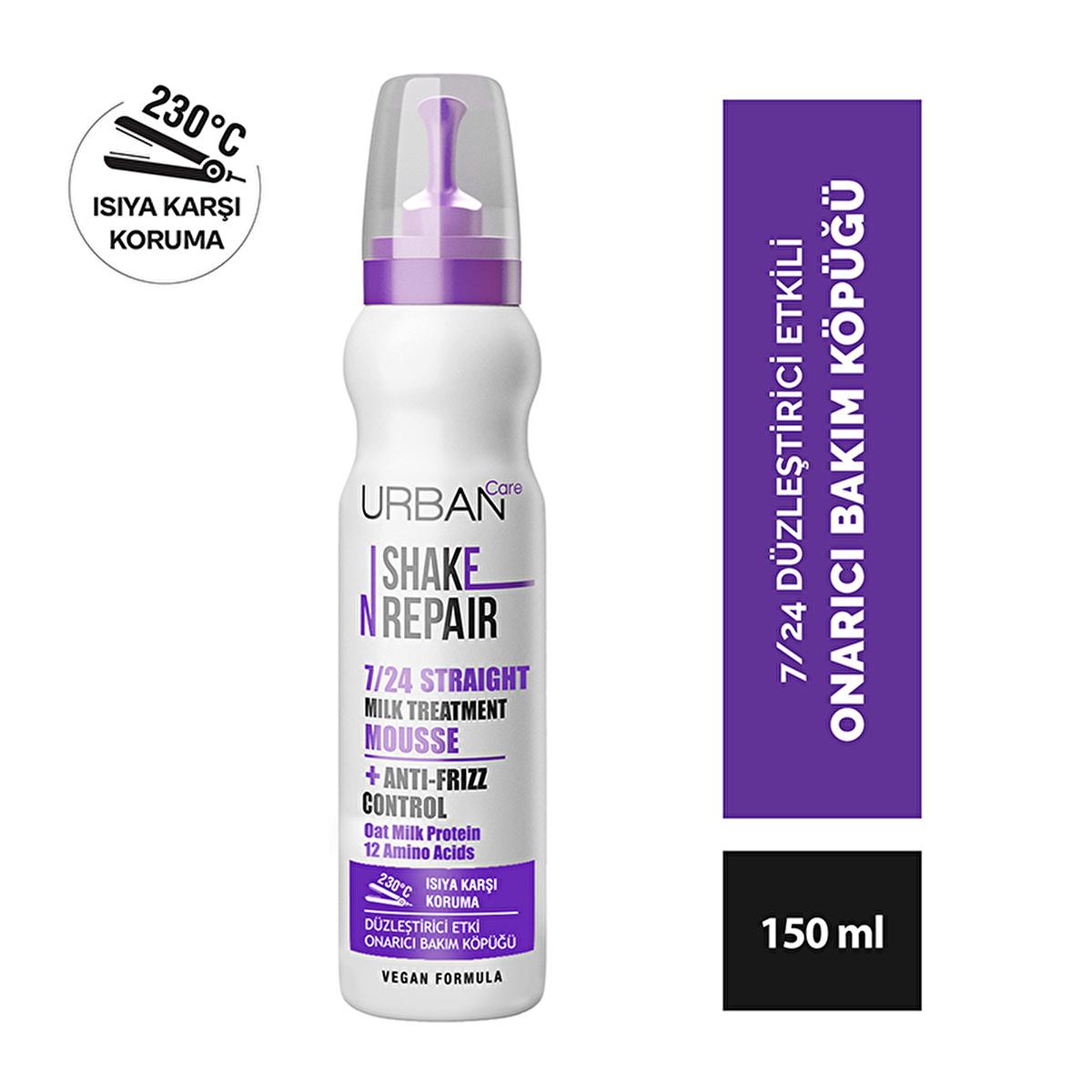 Urban Care Shake N Repair Hair Smoothing Foam - Vegan, Heat Protectant, Dermatologically Tested by Beauty Care Bag