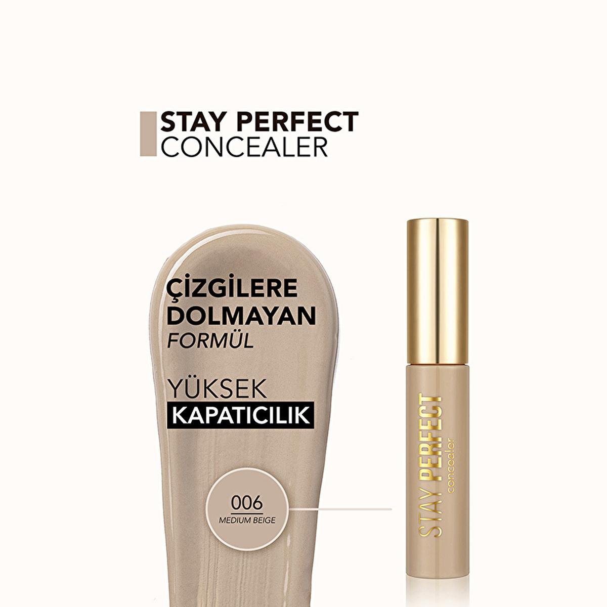 Flormar Stay Perfect Concealer: High Pigment, Long Lasting, Natural Finish - Medium Beige Coverage for Dark Circles & Blemishes by Beauty Care Bag