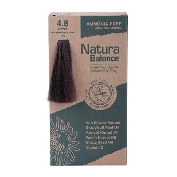 Natura Balance Ammonia-Free Hair Dye - Bitter 4.8 Shade, Gentle Hair Color for Sensitive Scalps by Beauty Care Bag