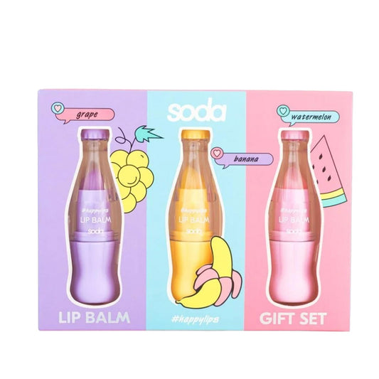 Soda Happy Lips Cosmetic Gift Set - Affordable Lip Care Bundle for Beauty Lovers by Beauty Care Bag