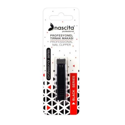 Nascita Professional Small Nail Clippers - Black, High-Quality Nail Care Tool for Precise Trimming by Beauty Care Bag