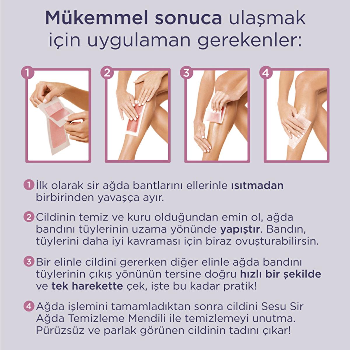 Sesu Sensitive Skin Wax Strips - Gentle Hair Removal for Short Hair, Easy to Use, Sugar-Free Formula by Beauty Care Bag