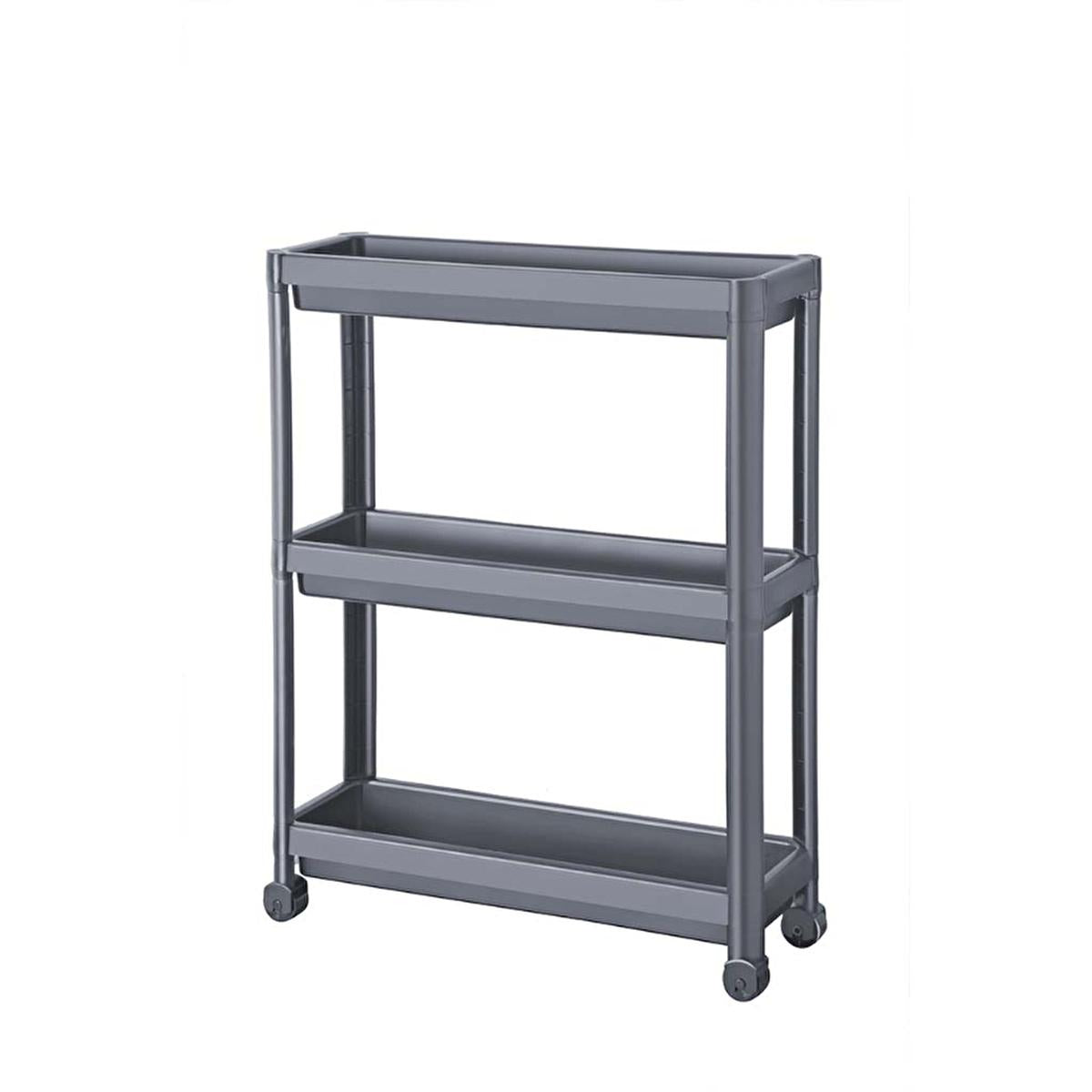 Decobella Narrow Storage Rack 3-Tier Wheeled Bathroom Kitchen Organizer by Beauty Care Bag