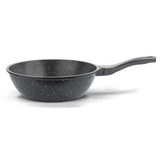Thermoad 28cm Aluminum Die-Cast Wok Pan Tava - Energy Efficient, Lightweight, Non-Stick Granite Coated, PFOA & PFAS Free by Beauty Care Bag