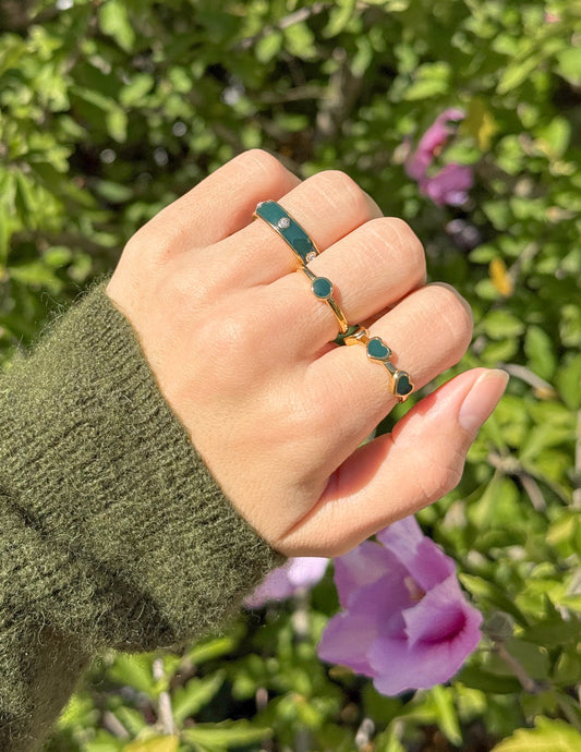 Jade Ring Set by Elevated Faith