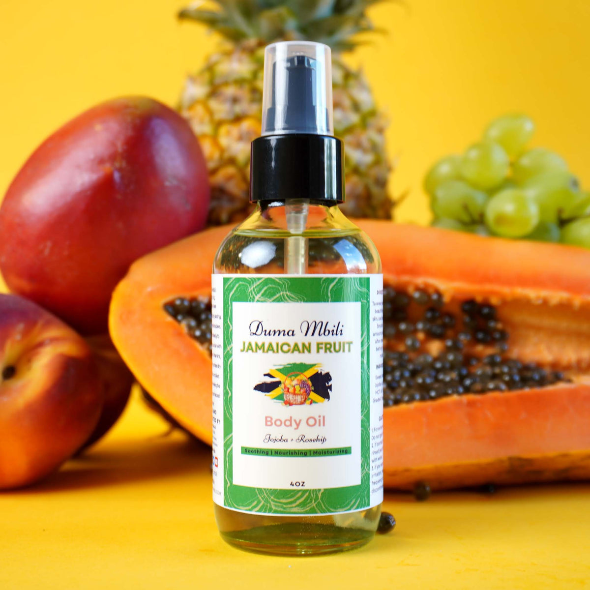 Jamaican Fruit body oil with jojoba oil