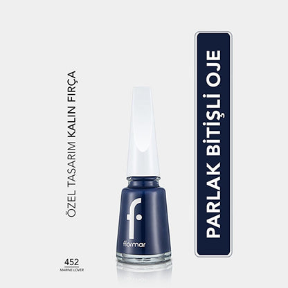 Flormar Nail Enamel: High Pigment, Long Lasting Nail Polish for Strong, Glossy Nails - Marine Lover by Beauty Care Bag