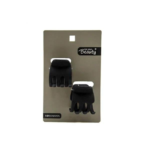 For Your Beauty small black hair clips, pack of 2