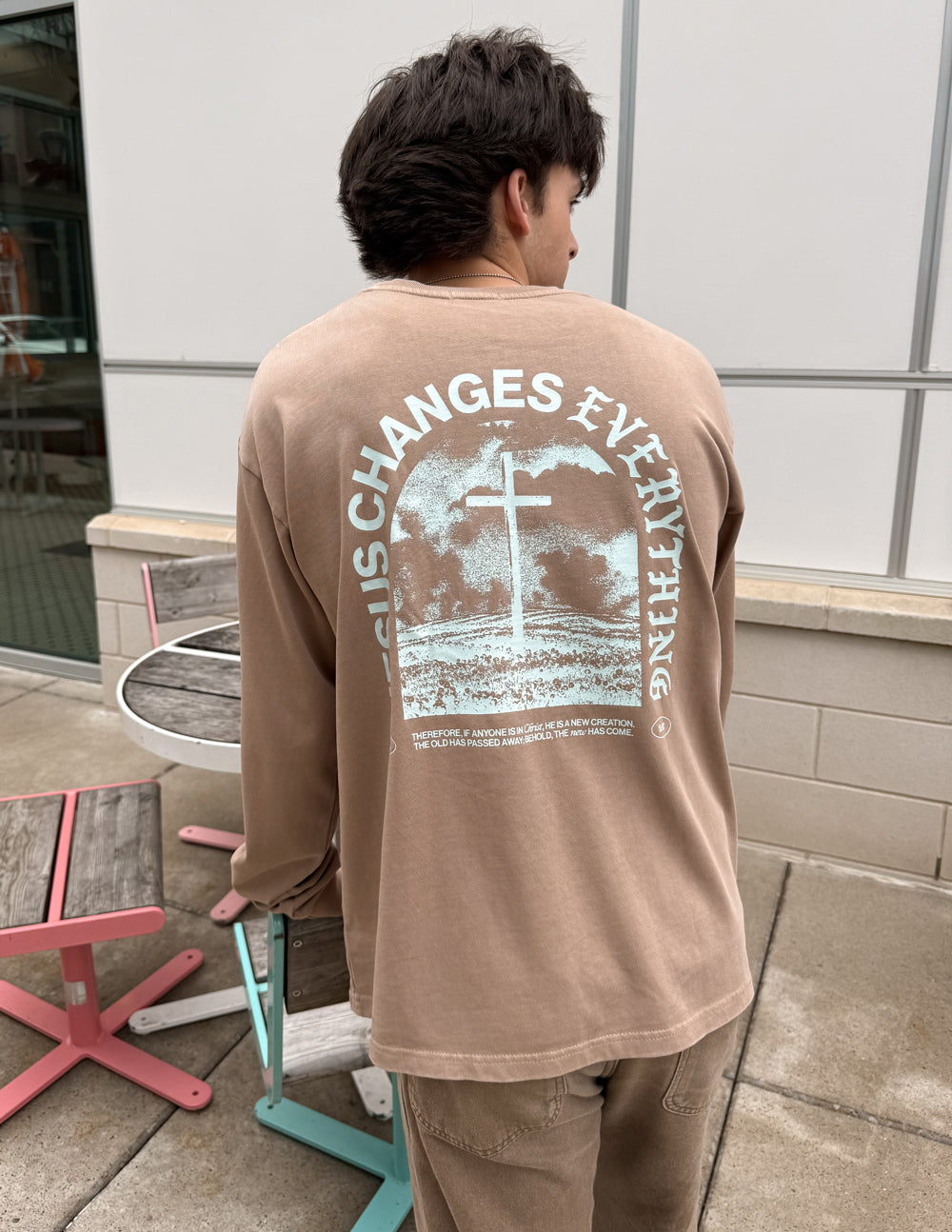 Jesus Changes Everything LS Heavyweight Tee by Elevated Faith